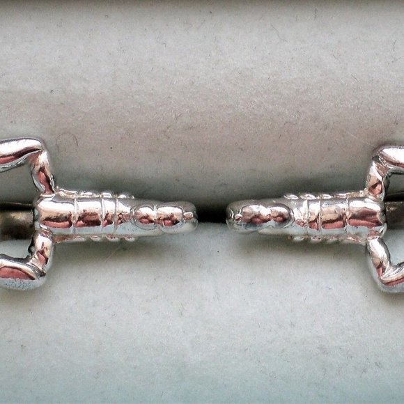 NEW In Box Designer Ravi Ratan Sterling Silver 925 Scorpio Cufflinks 13.7 grams - Picture 5 of 7